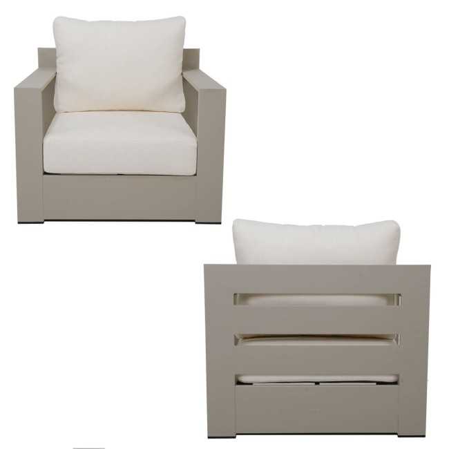 Set Divano da Giardino in Alluminio, 5/6 Persone - Edinburgh