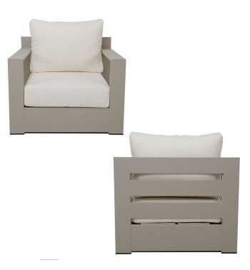 Set Divano da Giardino in Alluminio, 5/6 Persone - Edinburgh