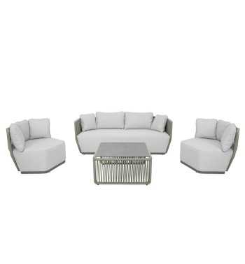 Set Divano da Giardino in Alluminio, 5/6 Persone - Liverpool