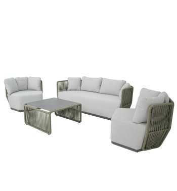 Set Divano da Giardino in Alluminio, 5/6 Persone - Liverpool