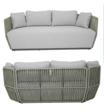 Set Divano da Giardino in Alluminio, 5/6 Persone - Liverpool