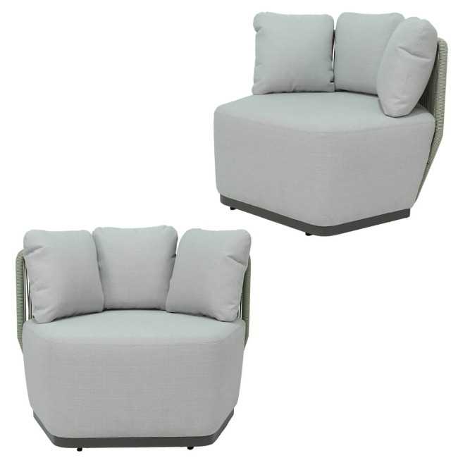 Set Divano da Giardino in Alluminio, 5/6 Persone - Liverpool