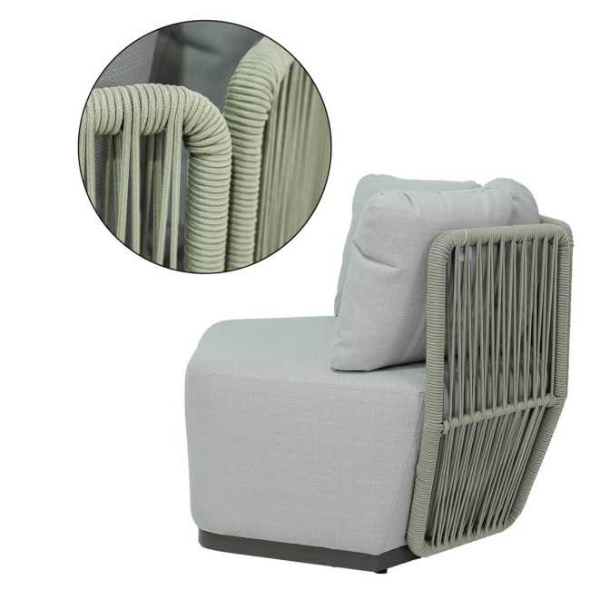 Set Divano da Giardino in Alluminio, 5/6 Persone - Liverpool