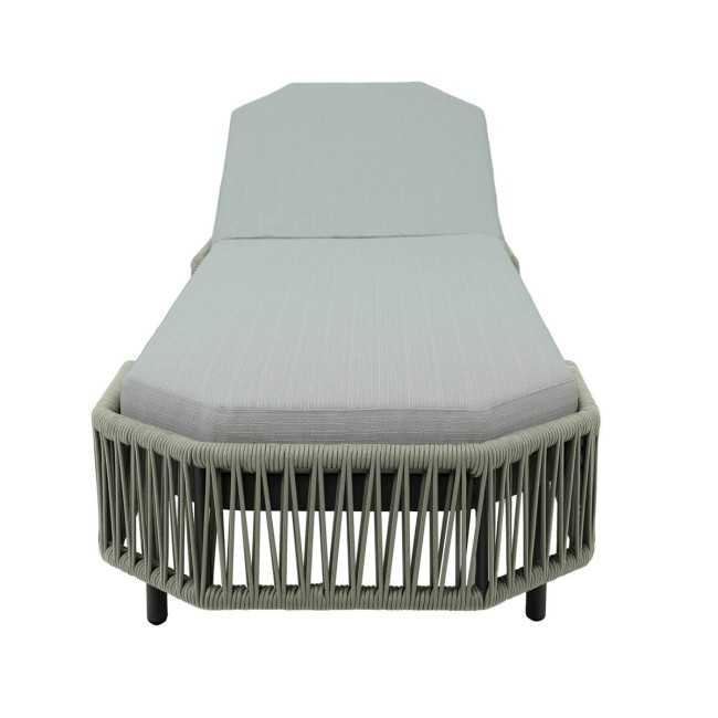 Set Lettino Prendisole e Tavolino in Alluminio da Giardino - Derby