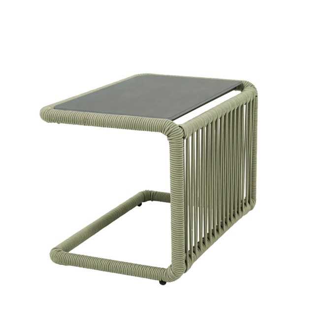 Set Lettino Prendisole e Tavolino in Alluminio da Giardino - Derby