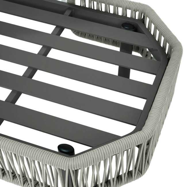 Set Lettino Prendisole e Tavolino in Alluminio da Giardino - Derby