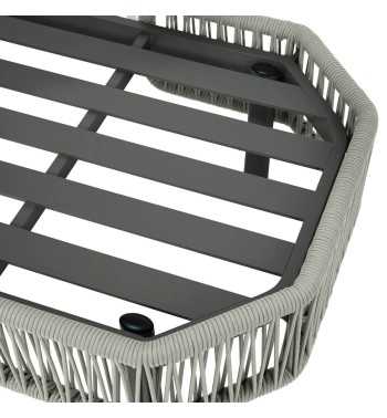 Set Lettino Prendisole e Tavolino in Alluminio da Giardino - Derby