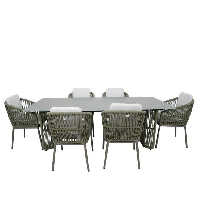 Set Tavolo e Sedie da Giardino, 6 Persone - London