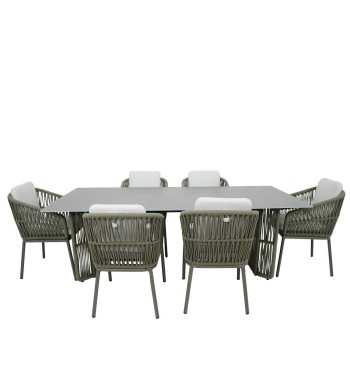 Set Tavolo e Sedie da Giardino, 6 Persone - London