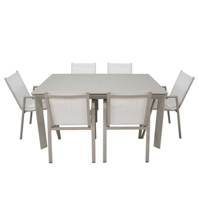 Set Tavolo e Sedie da Giardino in Alluminio, 6 e 8 Persone - Stirling