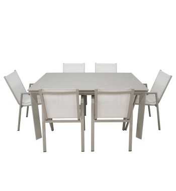 Set Tavolo e Sedie da Giardino in Alluminio, 6 e 8 Persone - Stirling