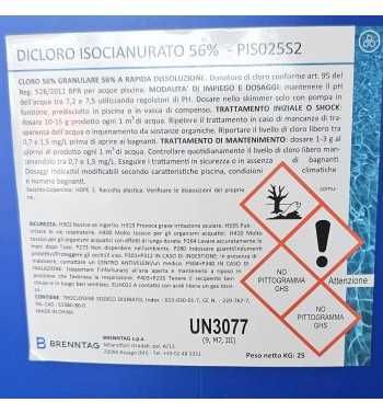 Cloro per Piscine al 56% Conf. da 25 Kg