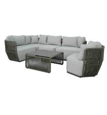 Set Divano Angolare Modulabile da Giardino - Manchester