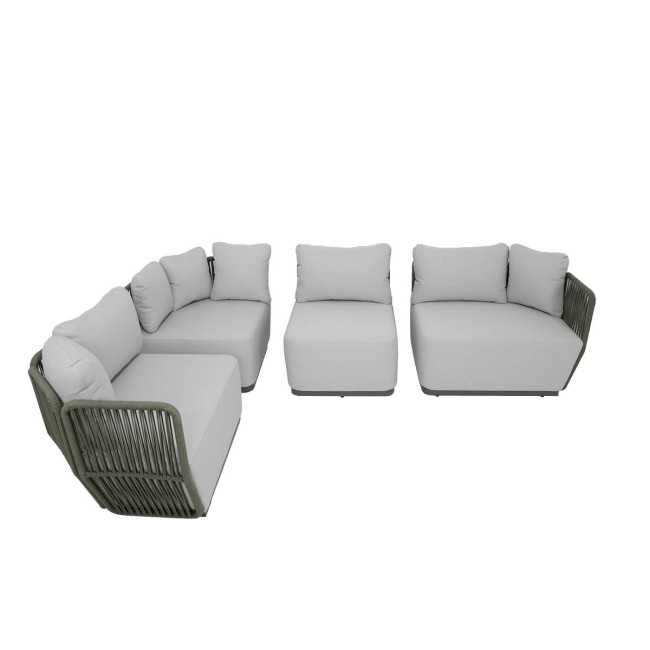 Set Divano Angolare Modulabile da Giardino - Manchester