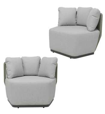 Set Divano Angolare Modulabile da Giardino - Manchester