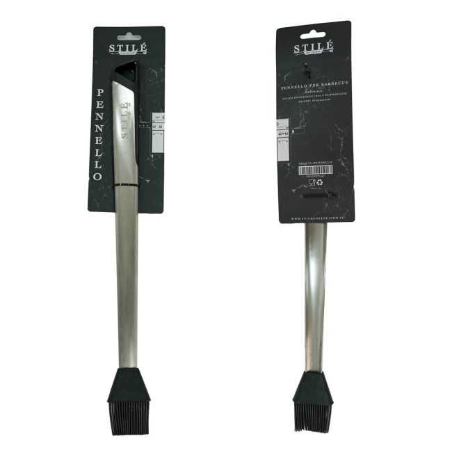 Pennello per BBQ in Acciaio Inossidabile e Silicone