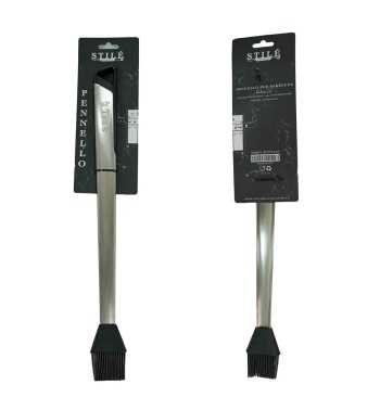 Pennello per BBQ in Acciaio Inossidabile e Silicone