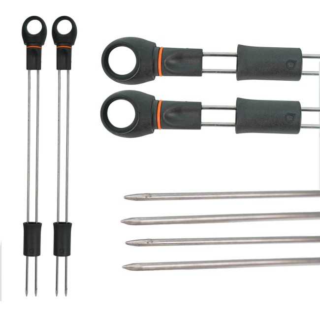 Spiedini per BBQ in Acciaio Inossidabile Conf. da 2 pz