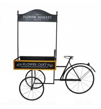 Espositore Bicicletta in Ferro e Legno di Abete 165x67,5xH.168 cm