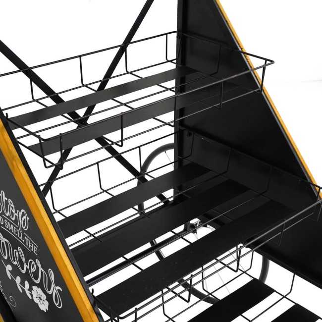 Carretto Espositore in Ferro e Legno di Abete 76x68xH.106,5 cm