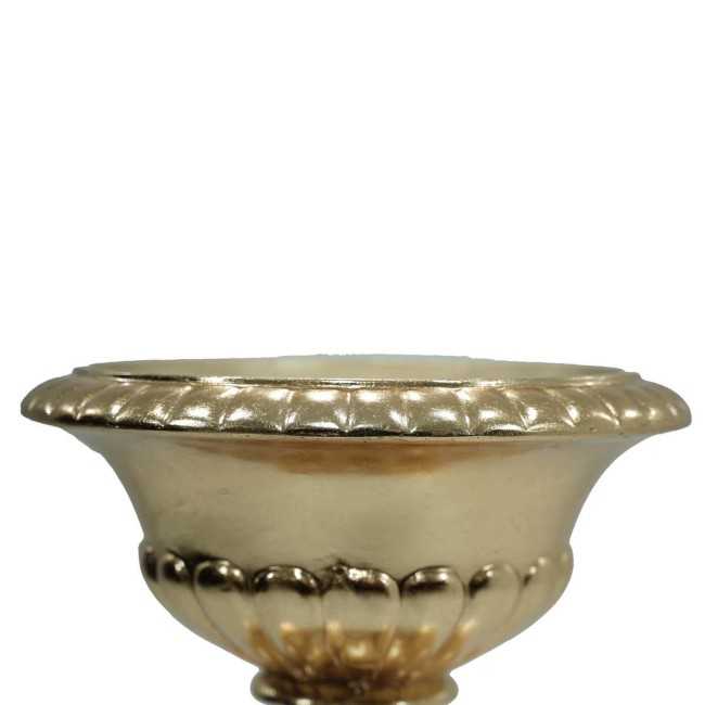 Vaso Decorativo in Vetroresina Oro, per Interni ed Esterni H.39/48 cm