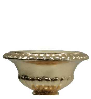Vaso Decorativo in Vetroresina Oro, per Interni ed Esterni H.39/48 cm