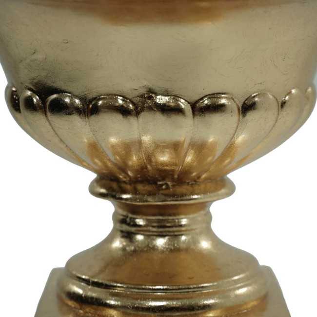 Vaso Decorativo in Vetroresina Oro, per Interni ed Esterni H.39/48 cm
