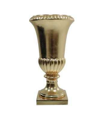 Vaso Decorativo in Vetroresina Oro, per Interni ed Esterni