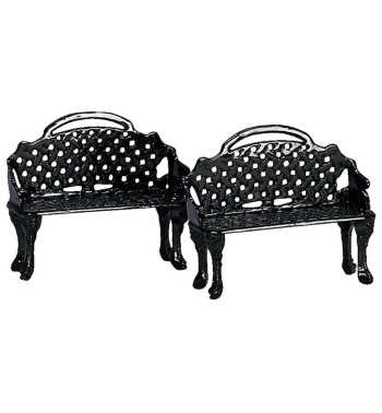Patio Bench, Set Of 2 - Lemax 34897