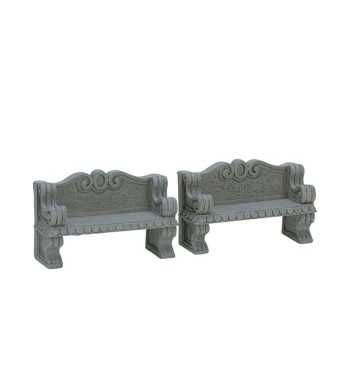 Stone Bench, Set Of 2 - Lemax 74612
