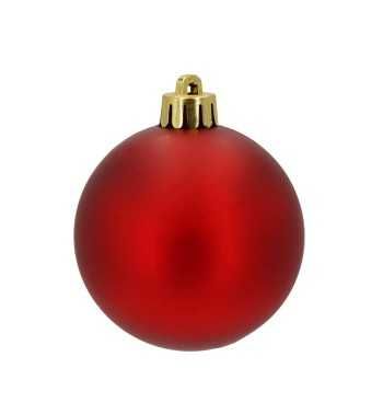 Palle di Natale in Plastica Opache D.6 cm Confezione da 24 Pz