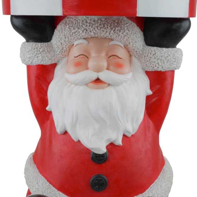 Base per Albero di Natale con Babbo Natale in Resina H.65 cm