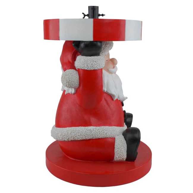 Base per Albero di Natale con Babbo Natale in Resina H.65 cm