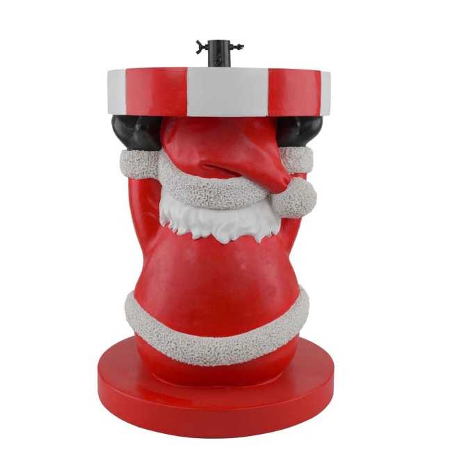 Base per Albero di Natale con Babbo Natale in Resina H.65 cm