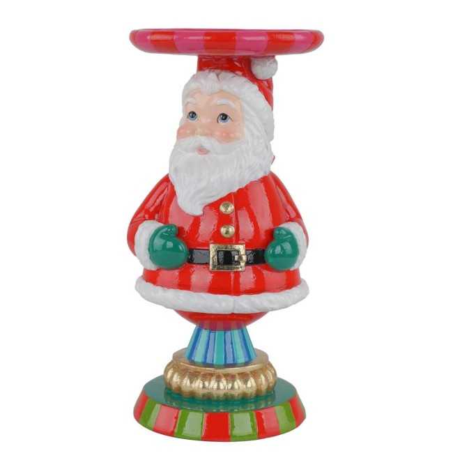 Candelabro Babbo Natale in Resina H.23 cm