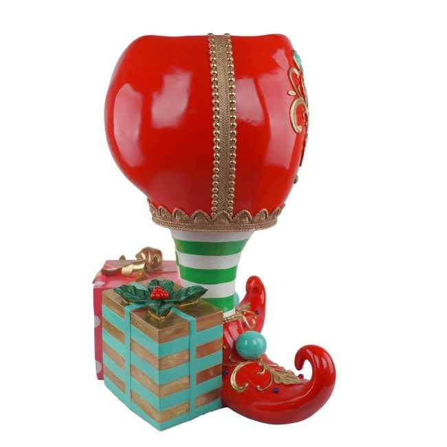 Base per Albero di Natale con Gambe Elfo in Resina H.65 cm