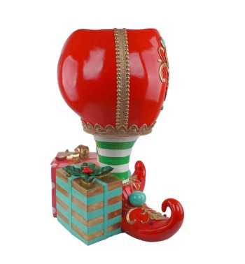 Base per Albero di Natale con Gambe Elfo in Resina H.65 cm