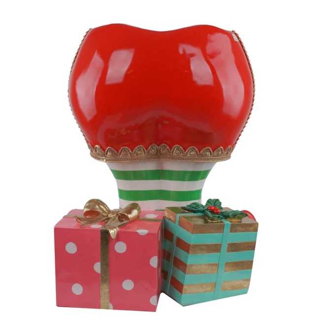 Base per Albero di Natale con Gambe Elfo in Resina H.65 cm