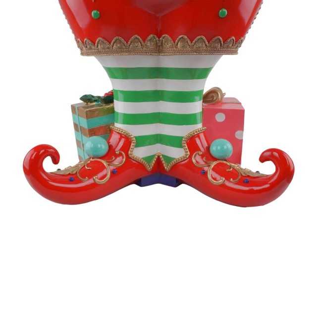 Base per Albero di Natale con Gambe Elfo in Resina H.65 cm