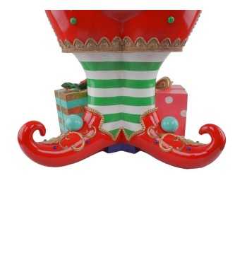 Base per Albero di Natale con Gambe Elfo in Resina H.65 cm