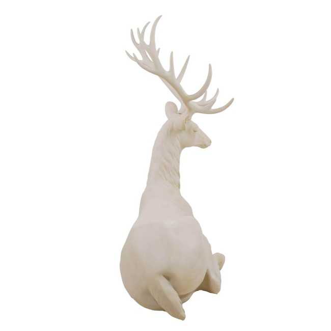 Renna Natalizia Seduta in Resina Beige H.126 cm