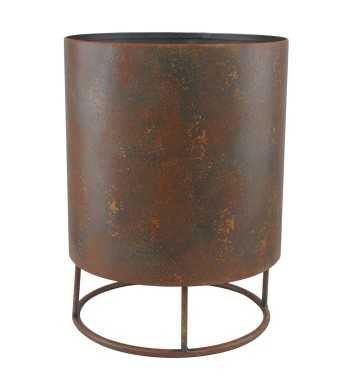 Set 3 Vasi in Metallo con Effetto Ruggine