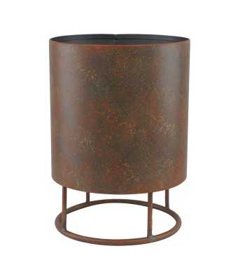 Set 3 Vasi in Metallo con Effetto Ruggine