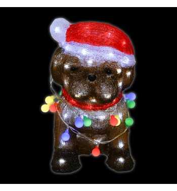 Cagnolino Natalizio Luminoso H.34 cm