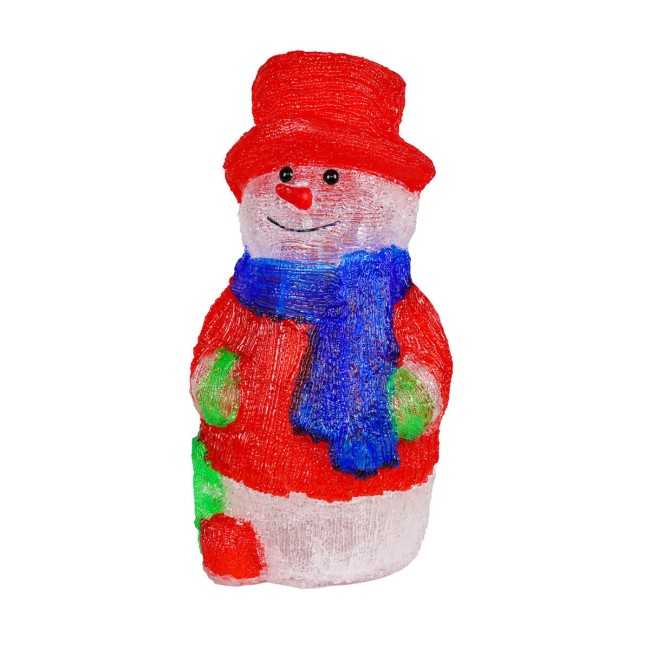 Pupazzo di Neve Natalizio Luminoso H.40,5 cm