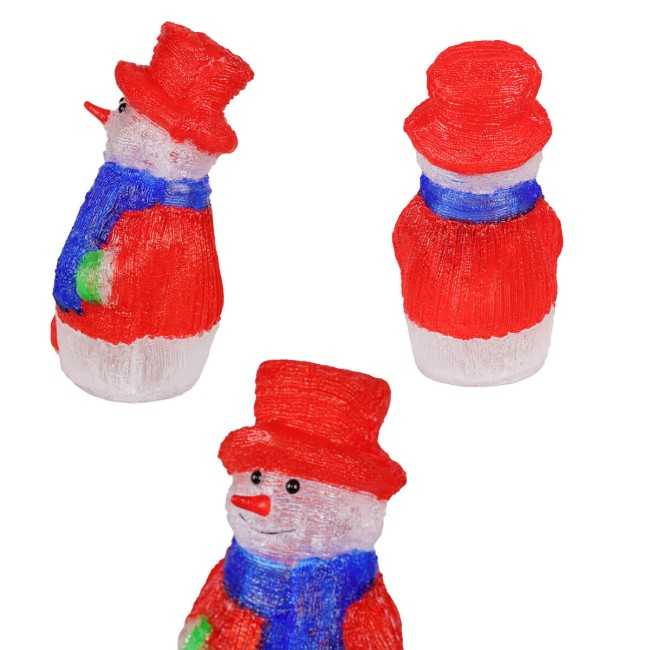 Pupazzo di Neve Natalizio Luminoso H.40,5 cm