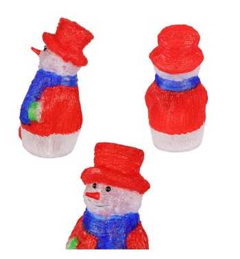 Pupazzo di Neve Natalizio Luminoso H.40,5 cm