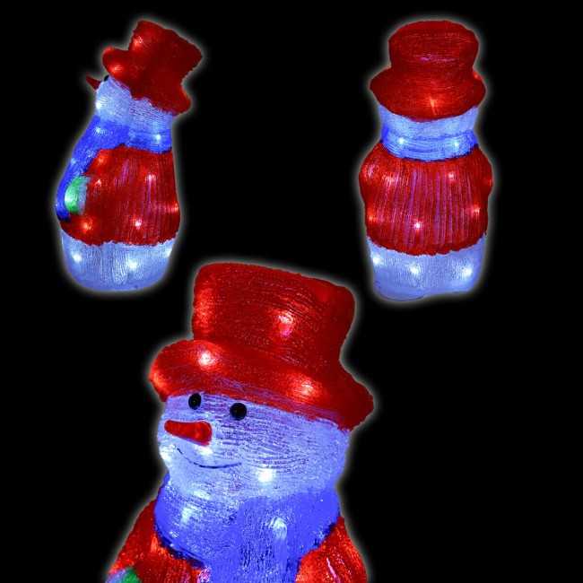 Pupazzo di Neve Natalizio Luminoso H.40,5 cm