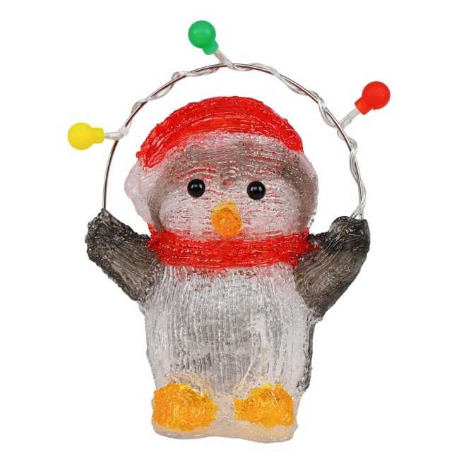 Pinguino Luminoso Natalizio H.22 cm