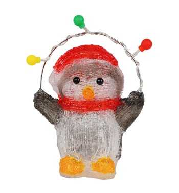 Pinguino Luminoso Natalizio H.22 cm
